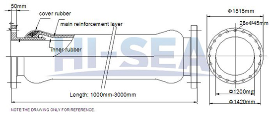 DN1200 discharge rubber hose Drawing289154.jpg DN1200 discharge rubber hose Drawing.jpg